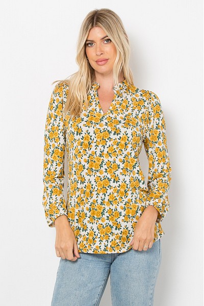 PT11547 WRINKLE FREE LONG SLEEVE TOP